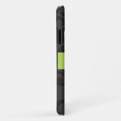 Damaskusmuster, Grau Damaske, Monogramm Case-Mate iPhone Hülle (Hinten/Rechts)