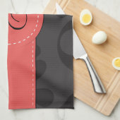 Damaskusmuster, Grau Damaske, Monogramm Handtuch (Viertel Falte)