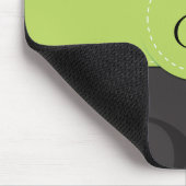 Damaskusmuster, Grau Damaske, Monogramm Mousepad (Ecke)