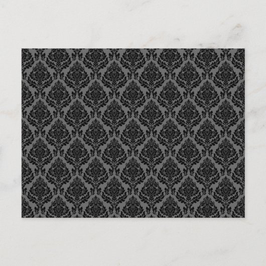 Damaskusmuster (grau & schwarz) postkarte (Vorderseite)