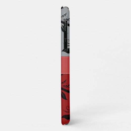 Damaskusmuster, grauer Damaske, roter Damaske, Ihr Case-Mate iPhone Hülle (Hinten/Links)