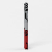 Damaskusmuster, grauer Damast, roter Damast, Monog Case-Mate iPhone Hülle (Hinten/Rechts)