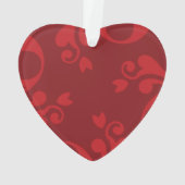 Damaskusmuster, Red Damask, Sweet 16, Birthday Ornament (Rückseite)