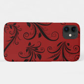 Damaskusmuster, roter Damaske, französischer Damas Case-Mate iPhone Hülle (Rückseite (Horizontal))