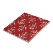 Damaskusmuster, roter Damaske, französischer Damas Fliese (Seite)