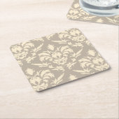 Damast 2 rechteckiger pappuntersetzer (angewinkelt)