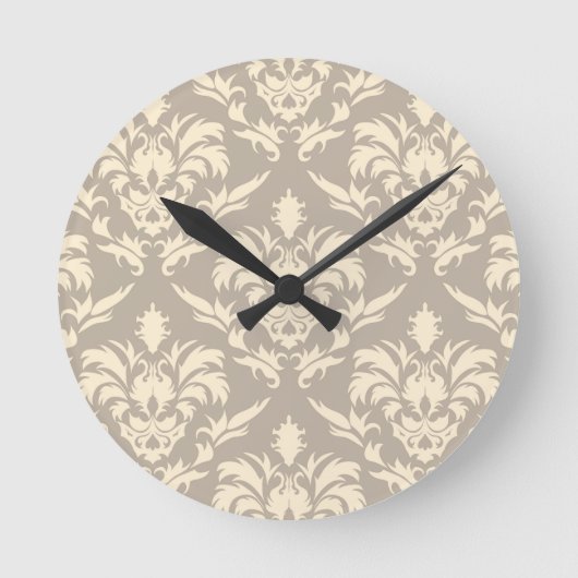 Damast 2 runde wanduhr (Vorderseite)