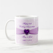 Damast-33. Hochzeits-Jahrestags-Tasse Kaffeetasse (Links)