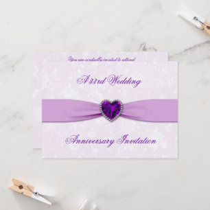 Damast 33. Hochzeitstag Einladung