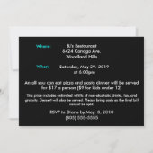 Damast-Abschluss-Einladung Einladung (Rückseite)