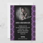 Damast-Abschluss-Mitteilung/Party Einladung (Rückseite)