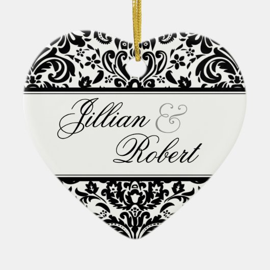 Damast-Andenken-Verzierung Keramik Ornament (Vorne)