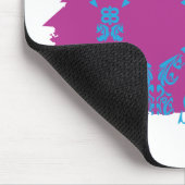 Damast Aqua-Lila 2 Mousepad (Ecke)
