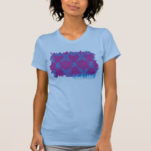 Damast Aqua-Lila 2 T-Shirt