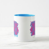 Damast Aqua-Lila 2 Tasse (Zentrum)