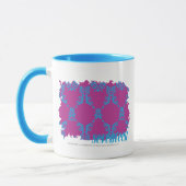 Damast Aqua-Lila 2 Tasse (Links)