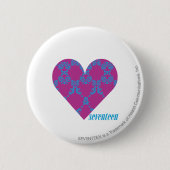 Damast Aqua-Lila 4 Button (Vorderseite)