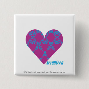 Damast Aqua-Lila 4 Button