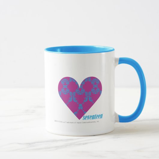 Damast Aqua-Lila 4 Tasse (Rechts)