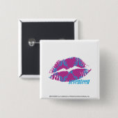 Damast Aqua-Lila Button (Vorne & Hinten)