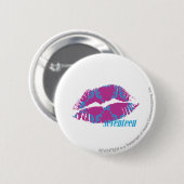 Damast Aqua-Lila Button (Vorne & Hinten)