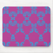 Damast Aqua-Lila Mousepad (Vorne)