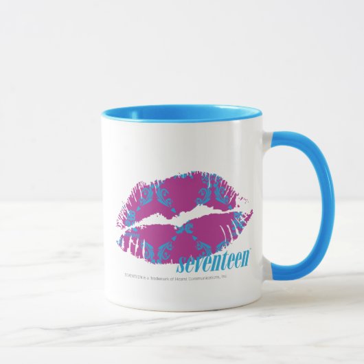 Damast Aqua-Lila Tasse (Rechts)
