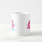 Damast Aqua-Magentarot Kaffeetasse (Mittel)
