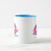 Damast Aqua-Magentarot Tasse (Zentrum)