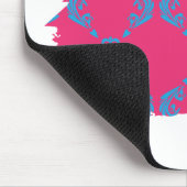 Damast Aqua-Magentarote 3 Mousepad (Ecke)