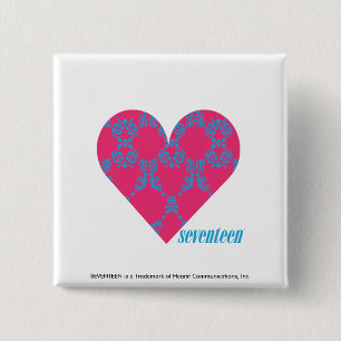 Damast Aqua-Magentarote 4 Button