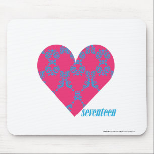 Damast Aqua-Magentarote 4 Mousepad