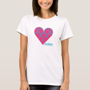 Damast Aqua-Magentarote 4 T-Shirt