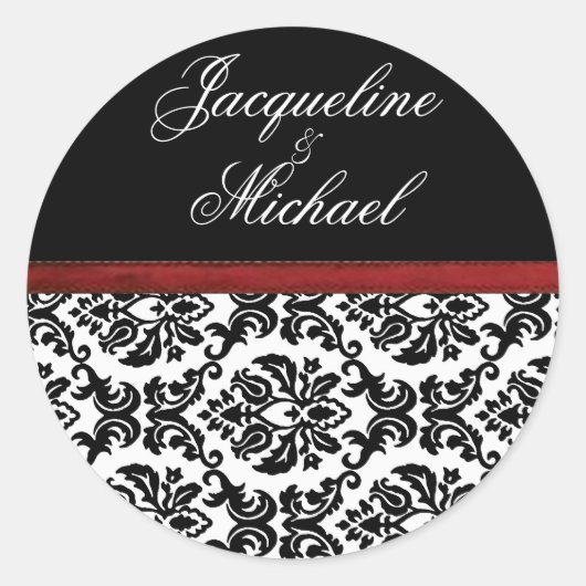 Damast ~ Aufkleber (Vorderseite)