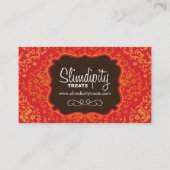 Damast-Bäckerei-Visitenkarte Visitenkarte (Rückseite)