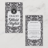 Damast-barocke Haar-Stylist-Verabredungs-Karten Terminkarte (Vorne/Hinten)