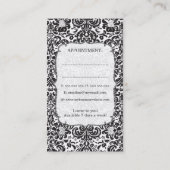 Damast-barocke Haar-Stylist-Verabredungs-Karten Terminkarte (Rückseite)