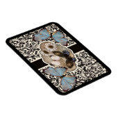 Damast & Blau Magnet (Rechte Seite)