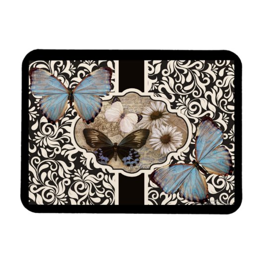 Damast & Blau Magnet (Horizontal)