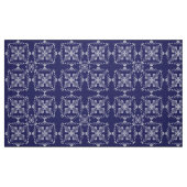 Damast Blau Muster. Stoff (Fat Quarter (45,7 x 55,9 cm))