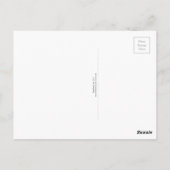 Damast & Blau Postkarte (Rückseite)