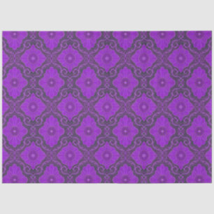 Damast-Blume Lila Violett Antikes Blumenmuster Seidenpapier
