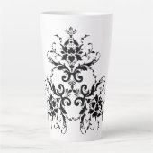 Damast-Blumen-Blume-blüh Milchtasse (Vorderseite)