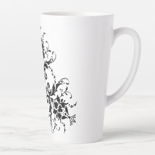 Damast-Blumen-Blume-blüh Milchtasse (Rechts)