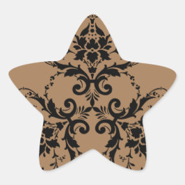 Damast-Blumen-Blume-blüh Stern-Aufkleber