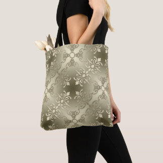 Damast Blumen golden nahtloses Muster Tasche