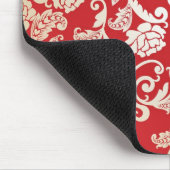 Damast-Blumenhintergrundmuster Mousepad (Ecke)