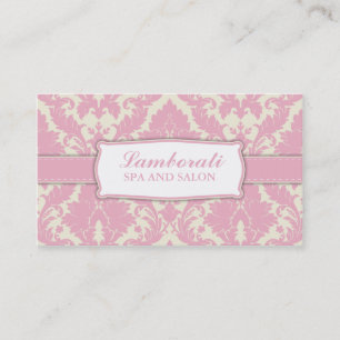 Damast-Blumenmuster-eleganter moderner Visitenkarte