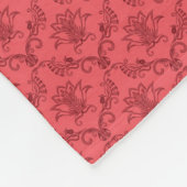 Damast-Blumenmuster Fleecedecke (Ecke)