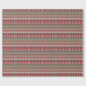 Damast-Blumenmuster-Geometrisch-Bunte-Patchworkarb Geschenkpapier (Flach)